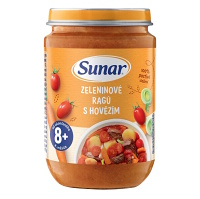 SUNAR Příkrm zeleninové ragú s hovězím masem 8m+ 190 g