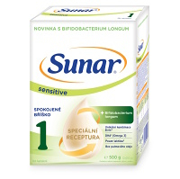 SUNAR Sensitive 1 počáteční kojenecké mléko 0-6m 500 g
