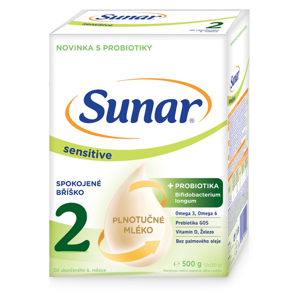 E-shop SUNAR Sensitive 2 pokračovací kojenecké mléko 6m+ 500 g