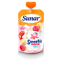 SUNAR Smootík malina jogurt oves kapsička 12m+ 120 g