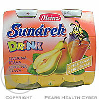 Sunárek drink - ovocná šťáva s hruškami 2x125ml