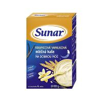 SUNAR Krupicová mléčná kaše na dobru noc vanilková od 6 měs. 225 g