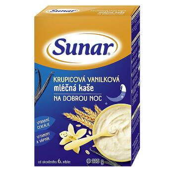 SUNAR Krupicová mléčná kaše na dobru noc vanilková 225 g