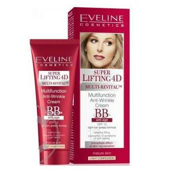 Eveline SUPER LIFTING multifunkční BB krém proti vráskám - světlý 50 ml (Pleťové krémy) - Vyživující, Regenerační