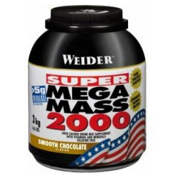 Super Mega Mass 2000, Gainer, Weider, 3000 g - Čokoláda