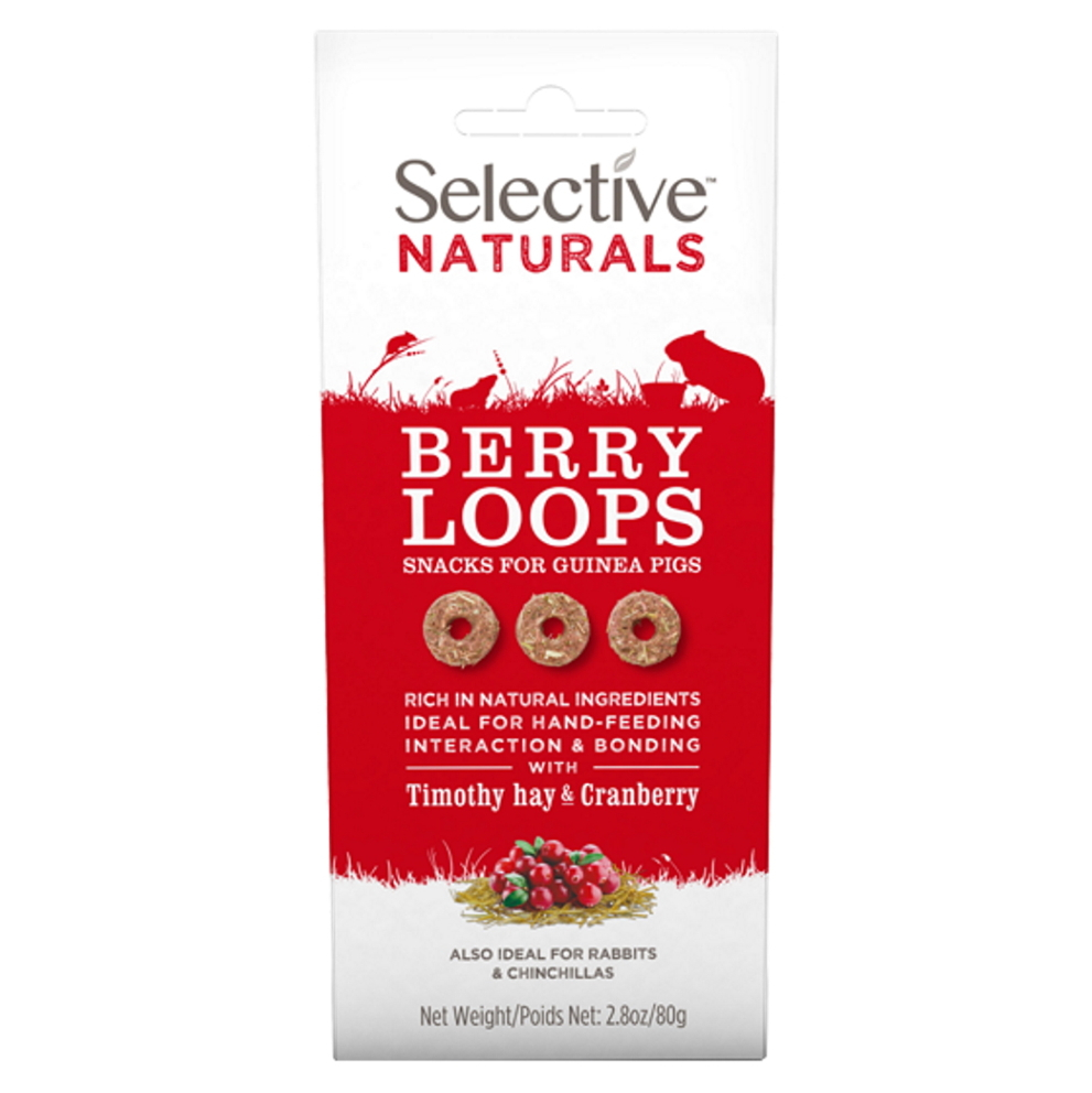 Levně SUPREME Selective Naturals snack berry loops bojínek a brusinky 80 g
