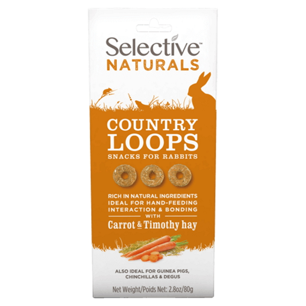 Levně SUPREME Selective naturals snack country loops bojínek s mrkví 80 g