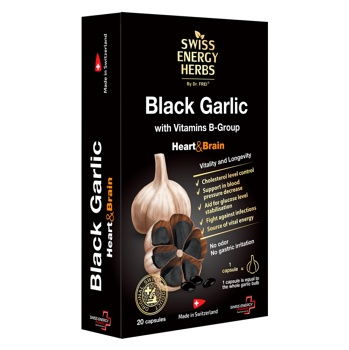 SWISS ENERGY Herbs černý česnek 20 kapslí