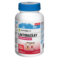 SWISS NATUREVIA Laktobacílky pro děti třešňové 66 pastilek SWISS NATUREVIA Laktobacílky pro děti třešňové 66 pastilek