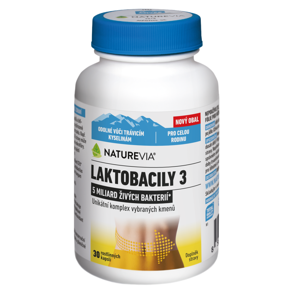 SWISS NATUREVIA Laktobacily "3" 30 kapslí