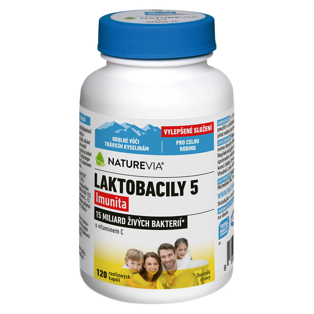 SWISS NATUREVIA Laktobacily 5 Imunita 120 kapslí