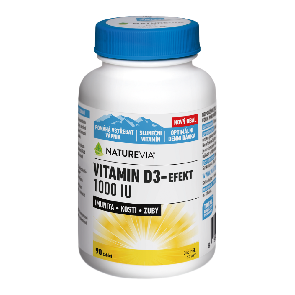 E-shop NATUREVIA Vitamín D3-Efekt 1000 I.U. 90 tablet