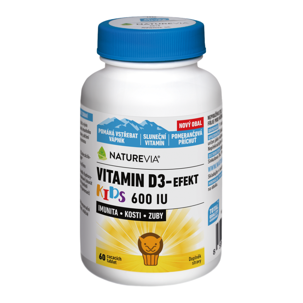 Levně NATUREVIA Vitamin D3-Efekt Kids 60 tablet