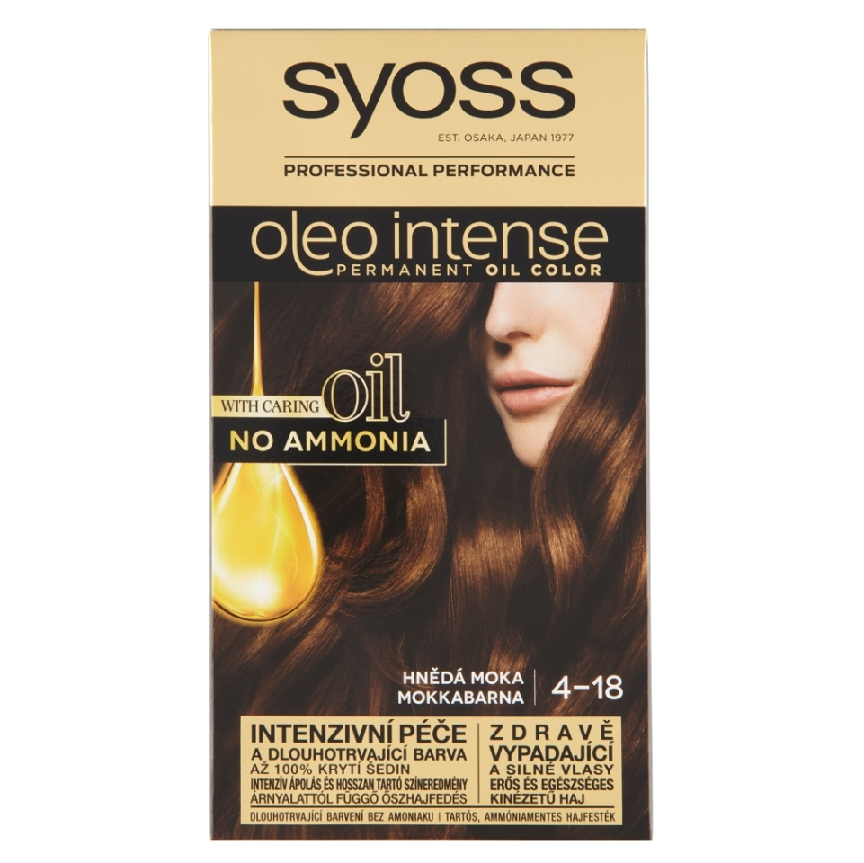 E-shop SYOSS Oleo Intense Barva na vlasy 4-18 Hnědá moka