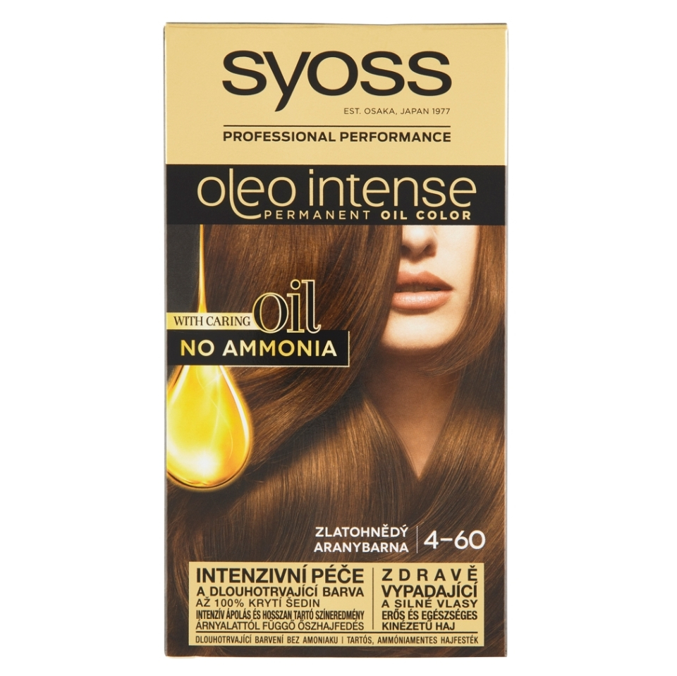 Levně SYOSS Oleo Intense Barva na vlasy 4-60 Zlatohnědý