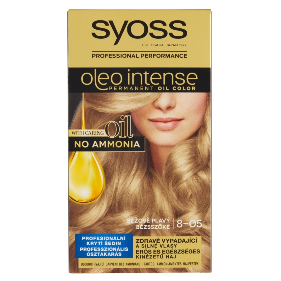 E-shop SYOSS Oleo Intense Barva na vlasy 8-05 Béžově plavý