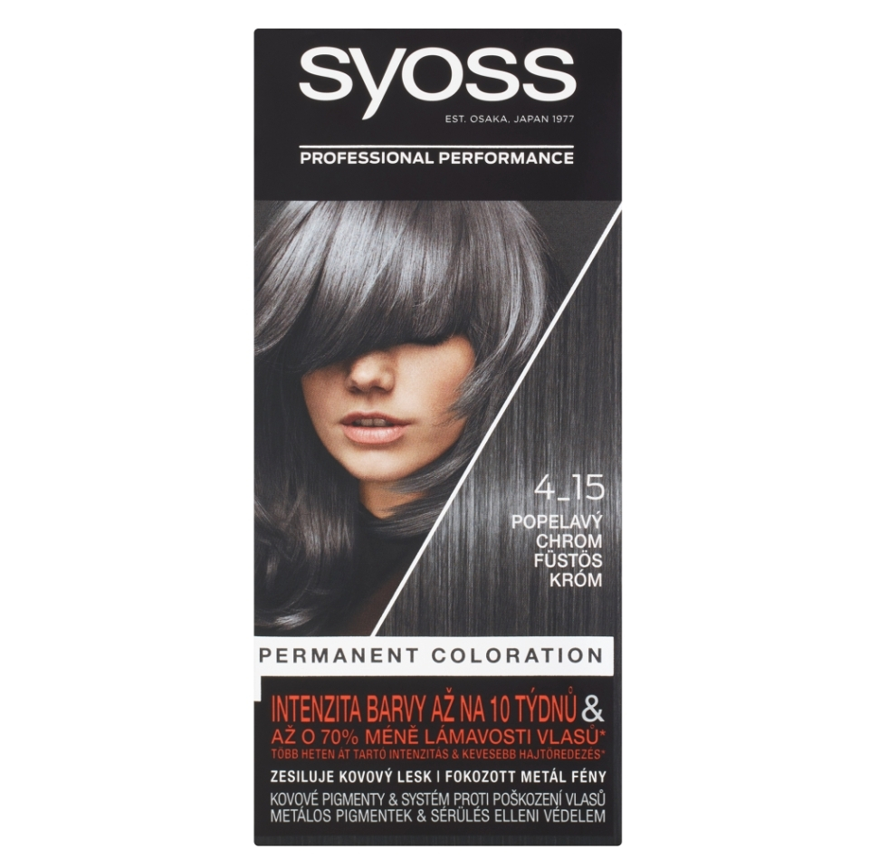 E-shop SYOSS Pernamentní barva na vlasy 4-15 Popelavý chrom