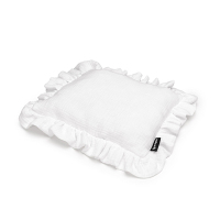 T-TOMI Mušelínový polštářek s volánkem white 25 x 30 cm