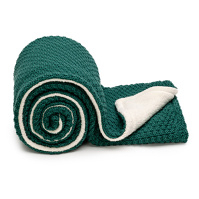 T-TOMI Pletená deka warm smaragd 80 x 100 cm
