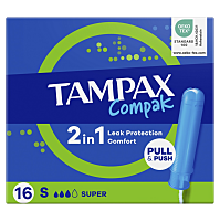 TAMPAX Compak Super Tampony s aplikátorem 16 kusů