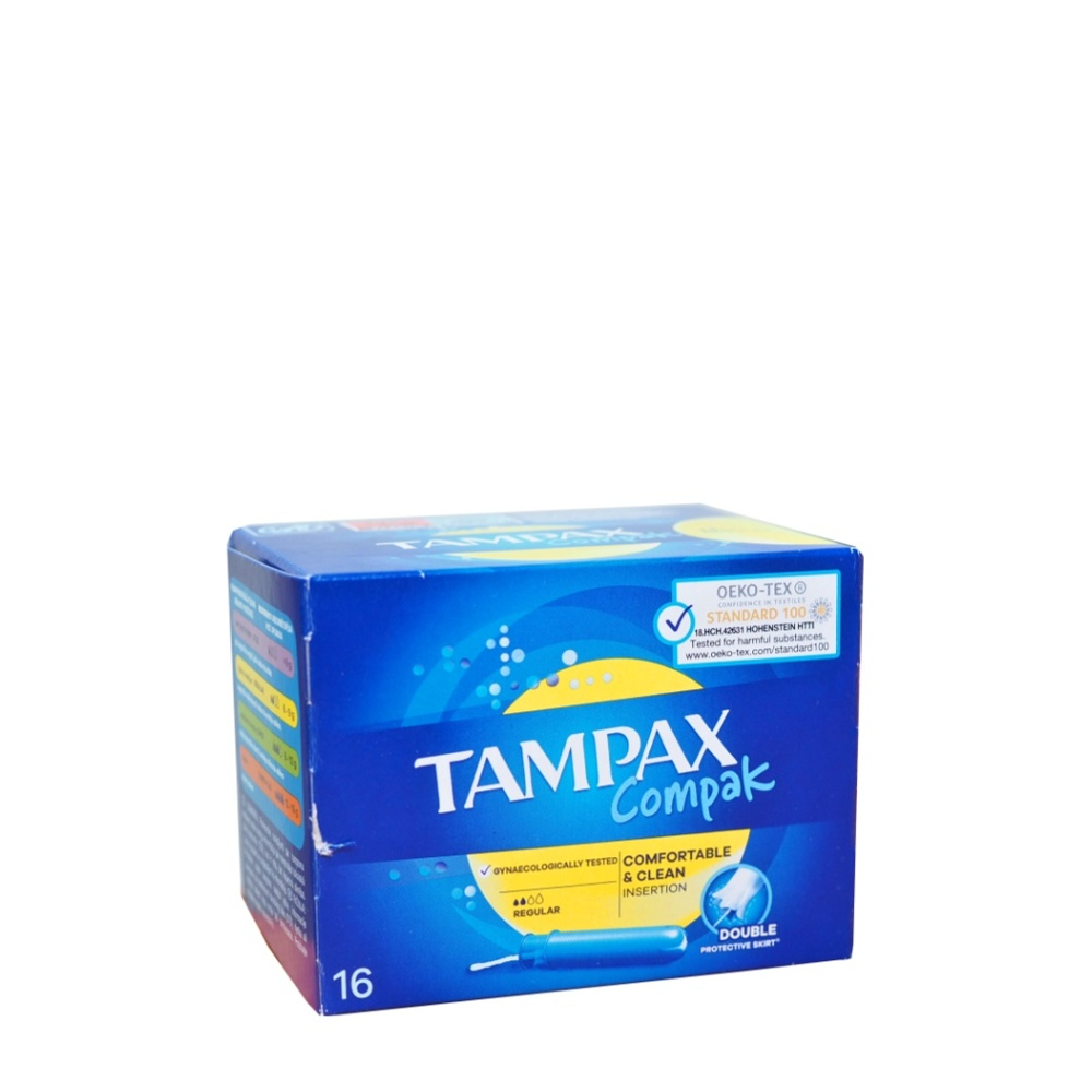 Levně TAMPAX Compak Regular Tampony s aplikátorem 16 kusů