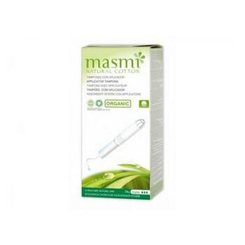MASMI Tampony s aplikátorem z organické bavlny, Super , 14ks