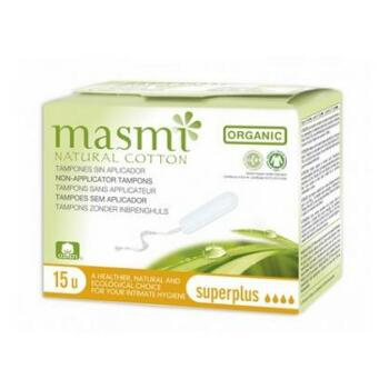 MASMI Tampony z organické bavlny, Super Plus, 15 ks