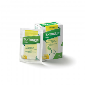 TANTOGRIP Citrón 600 mg / 10 mg 10 rozpustných sáčků TANTOGRIP Citrón 600 mg / 10 mg 10 rozpustných sáčků