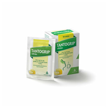 TANTOGRIP Citrón 600 mg / 10 mg 10 rozpustných sáčků