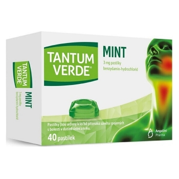 TANTUM VERDE Mint 3mg 40 pastilek (Na bolest v krku) - Jednosložkové