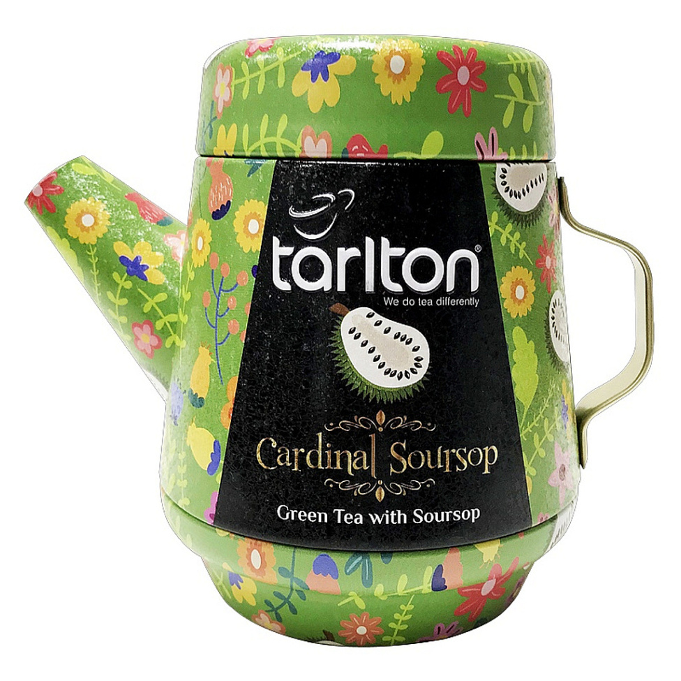 TARLTON Tea Pot Cardinal Soursop Green Tea zelený čaj plech 100 g