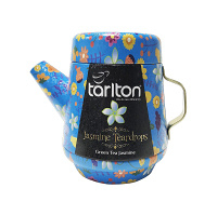 TARLTON Tea Pot Jasmine teardrops zelený sypaný čaj v plechové konvici 100 g