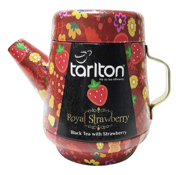 TARLTON Tea Pot Royal Strawberry černý čaj plech 100 g