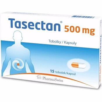 TASECTAN 500 mg 15 tobolek (Na průjem) - Jednodruhové, Přírodní
