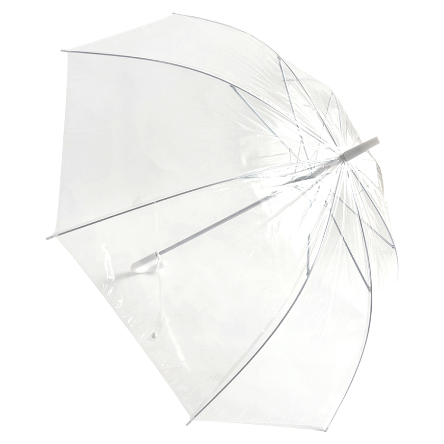 Levně TEDDIES Deštník průhledný bílý svatební