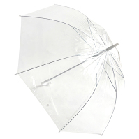 TEDDIES Deštník průhledný bílý svatební