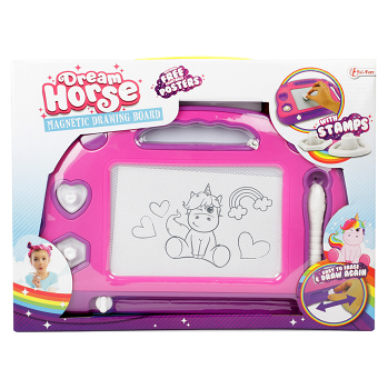 TEDDIES Magnetická tabulka kreslící růžová (Výukové hračky a pomůcky)