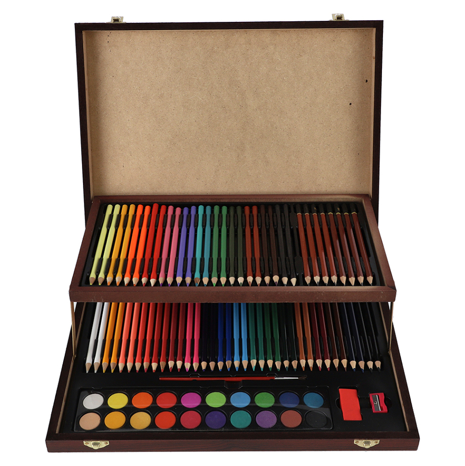 E-shop TEDDIES Sada na malování art box kreativní sada v dřevěném kufříku 91 ks