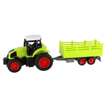 TEDDIES Traktor RC s vlekem 27MHz + dobíjecí pack 38 cm (Autíčka pro děti)
