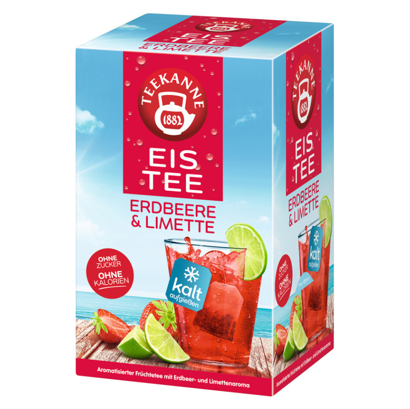 E-shop TEEKANNE Eistee jahoda a limetka ovocný čaj 18 sáčků
