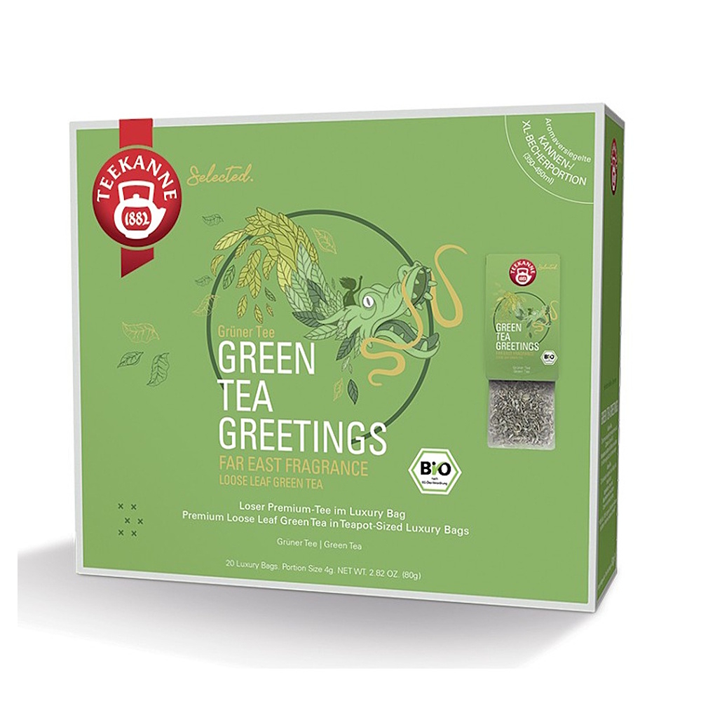Teekanne Green Tea Greetings Luxury Bags BIO 20x4 g