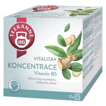 TEEKANNE Čaj vitalita a koncentrace s vitaminem B5 10 sáčků (Bylinné čaje) - Přírodní