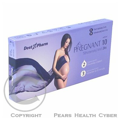 Levně Těhotenský test PREGNANT 10 2 kusy