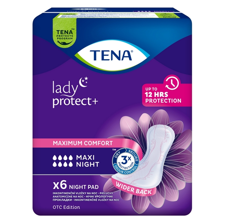 Levně TENA Lady maxi night inkontinenční vložky 6 kusů 760984