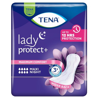 TENA Lady protect + maxi night inkontinenční vložky 12 kusů (Inkontinenční vložky)