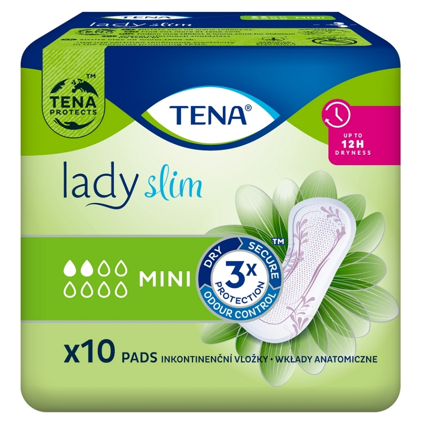 Levně TENA Lady Slim Mini inkontinenční vložky 2 kapky 10 kusů 757148