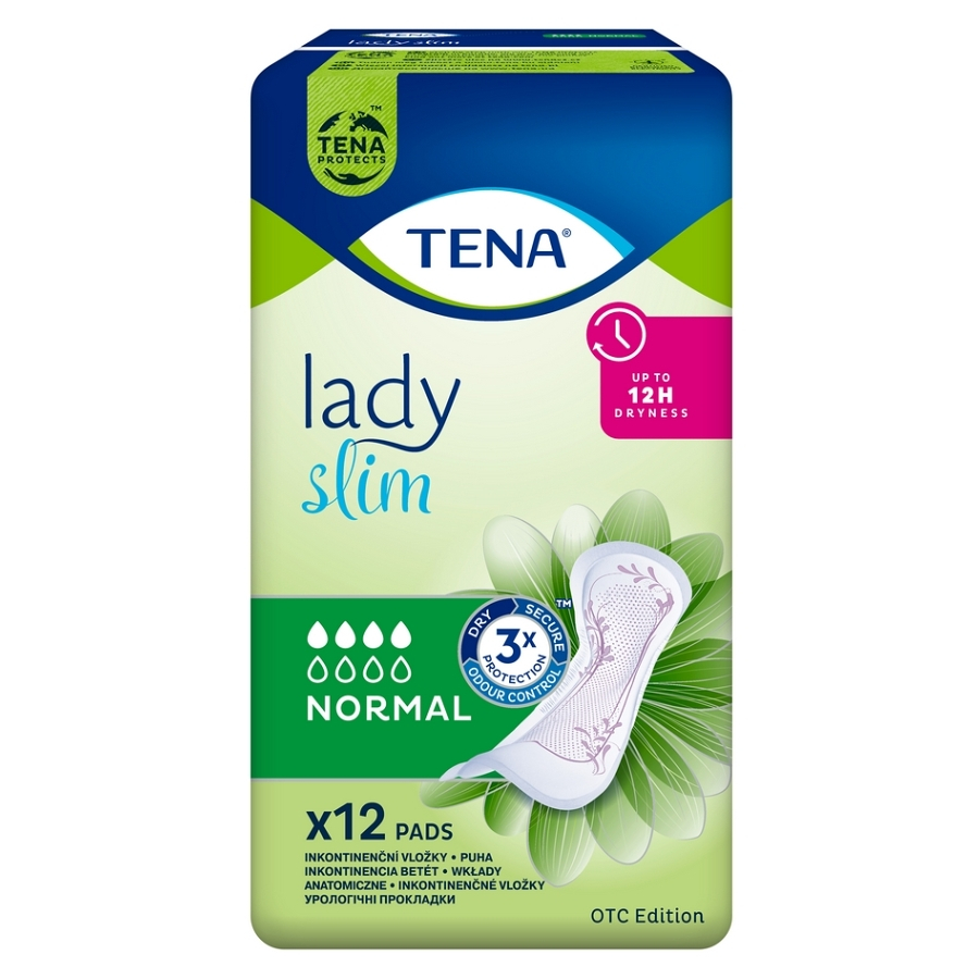 Levně TENA Lady Slim Normal inkontinenční vložky 3 kapky 12 kusů 760491