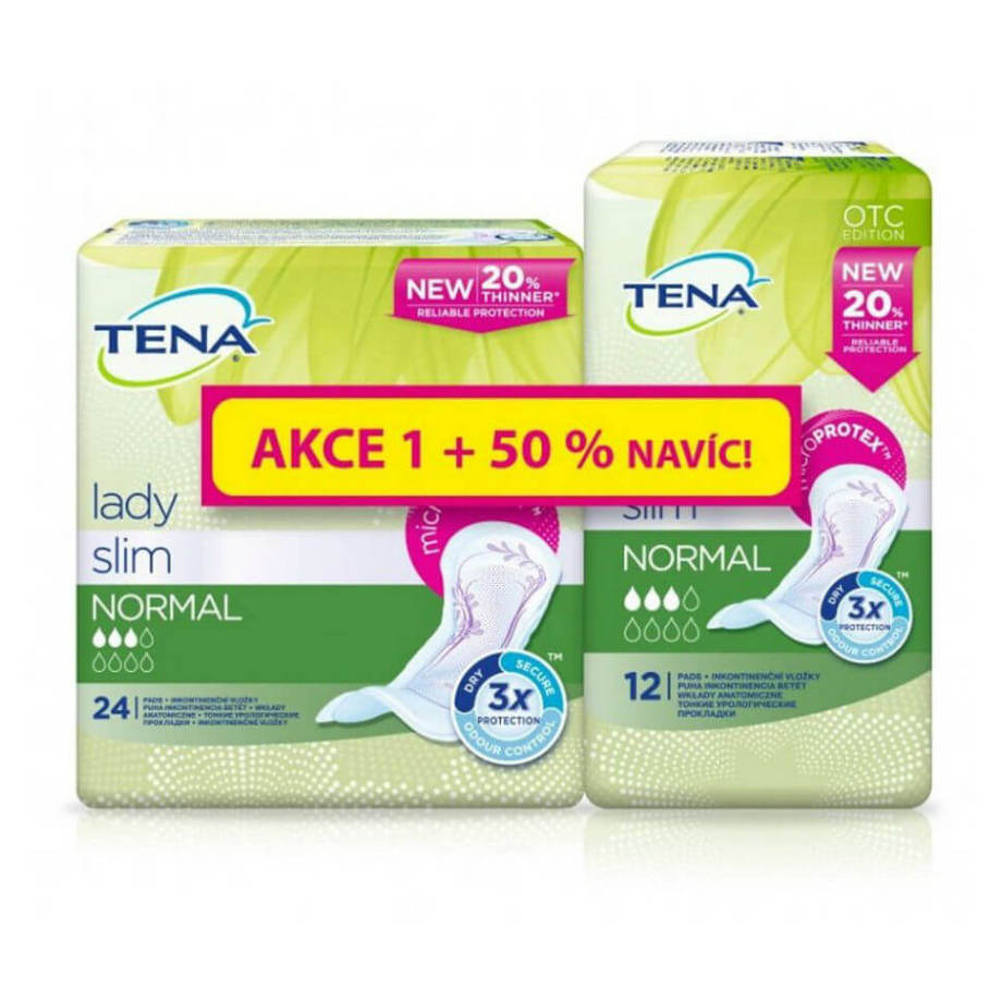 E-shop TENA Lady slim normal inkontinenční vložky 4 kapky 36 kusů