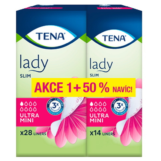 Levně TENA Lady slim ultra mini inkontinenční vložky 50% navíc 42 kusů