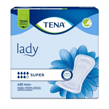 TENA Lady super absorpční vložky 7 kapek 30 kusů